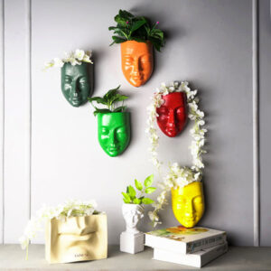 Bohemian Meditative Face Planter Wall Décor