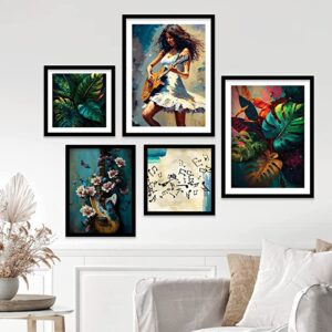 KOTART Wall Painting for Wall Decoration, Bedroom - Framed Wall Posters/Paintings for Living Room with Frame - Big Size Wall Paintings/Hangings - Framed Wall Decor, Set of 5