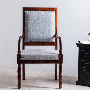 Shilpi Amazing & Standard Size Arm in Pure Sheesham Wood/Wooden Brown & White Seating Chair