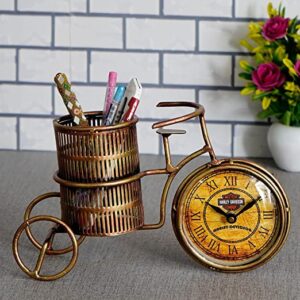 Discount ARA™ Antique Pen Holder with clock ,Pen Stand Showpiece Home decor Items ,Gifts Items