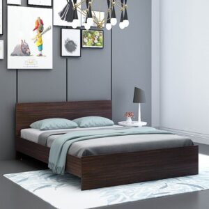 Aaron Queen Size Bed In Choco Walnut Finish