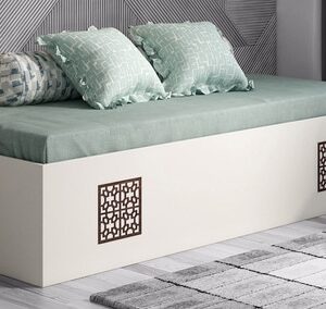Livo Day Single Bed with storage In Frosty White Colour